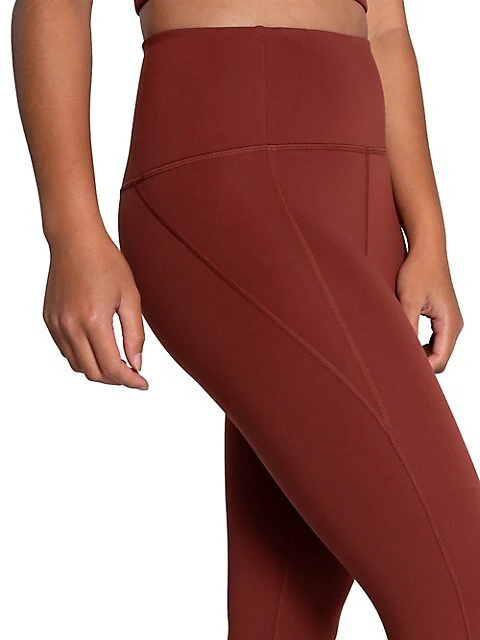 23.75" Crop High Rise Classic Compressive Leggings in Sedona - Image 2