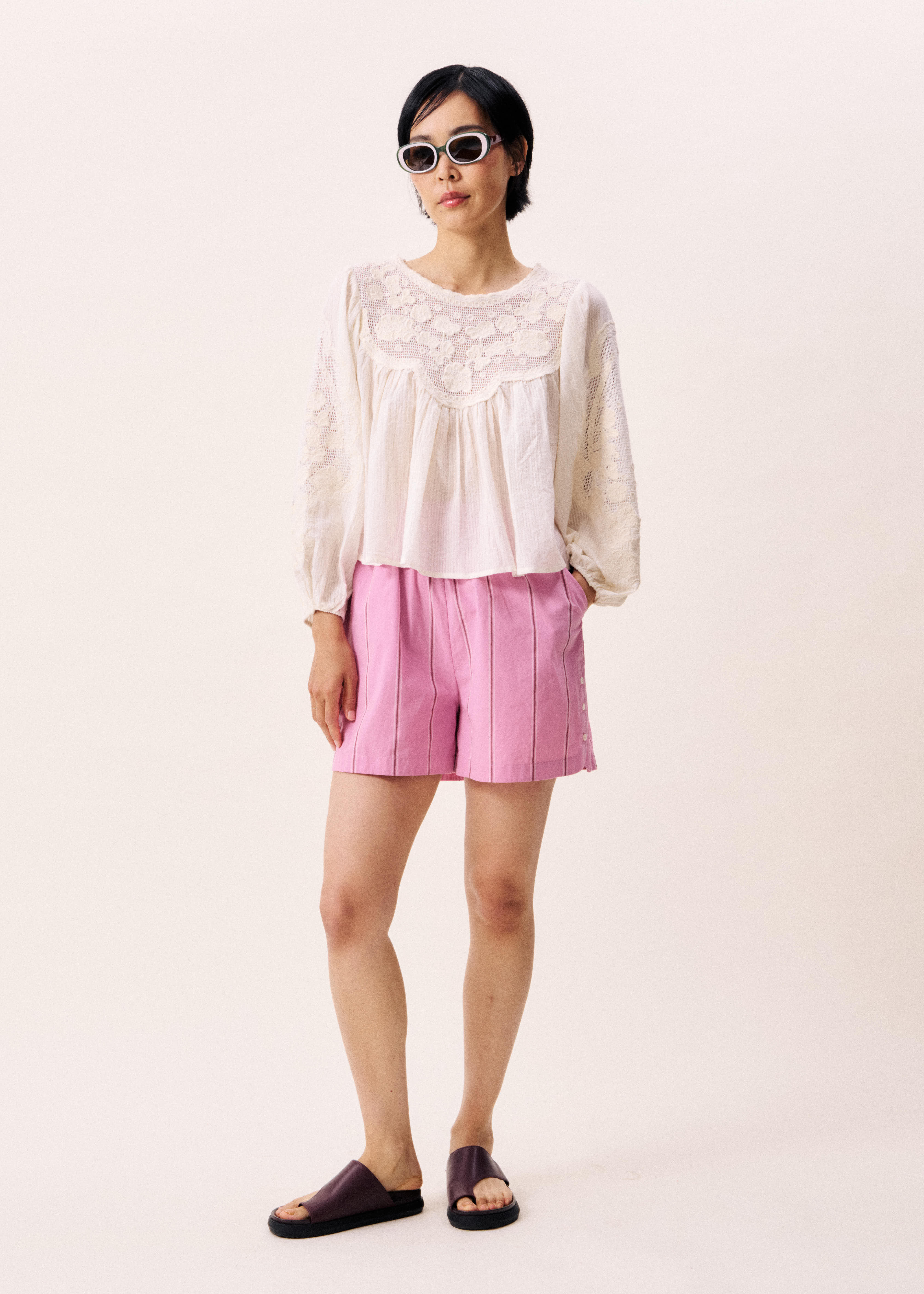 Acaste Blouse in Creme