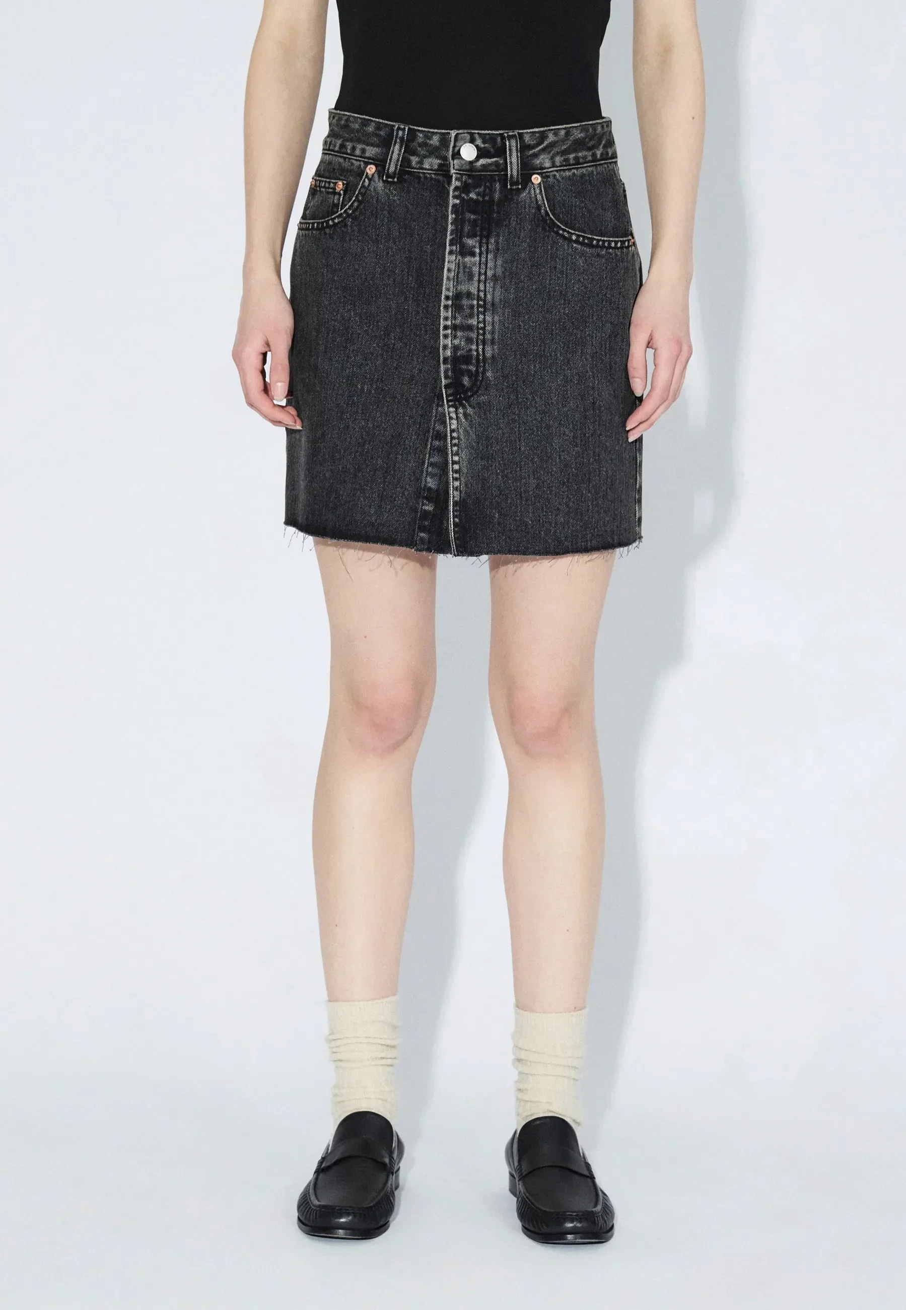 Ara Denim Skirt in Aged Black - Image 2