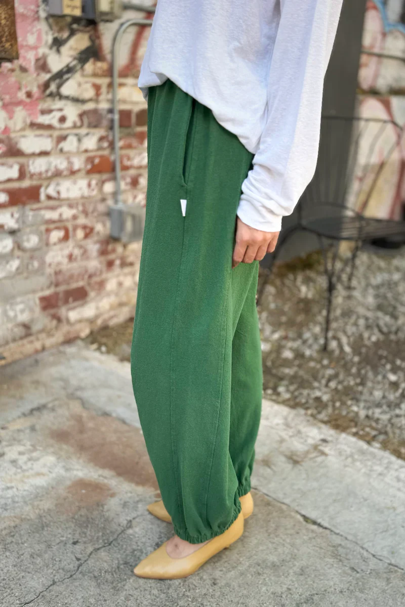 Balloon Pants in Moss Green - Image 3