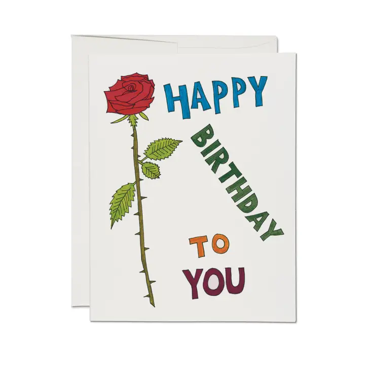Birthday Rose Greeting Card