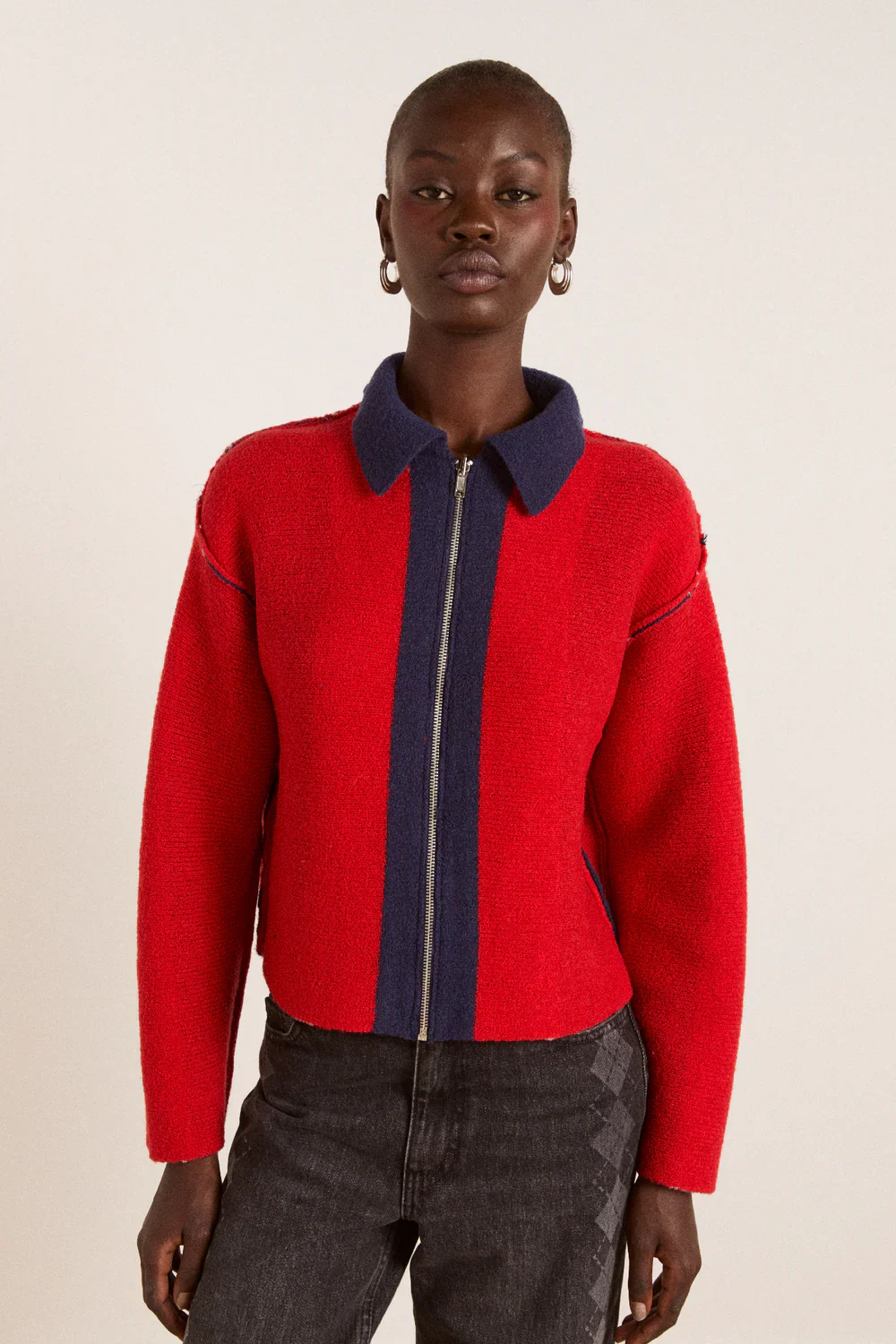 Bibi Boxy Merino Wool Reversible Cardigan - Image 3