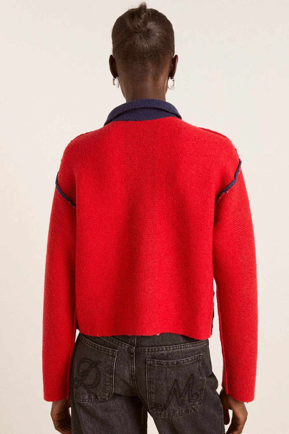 Bibi Boxy Merino Wool Reversible Cardigan - Image 5