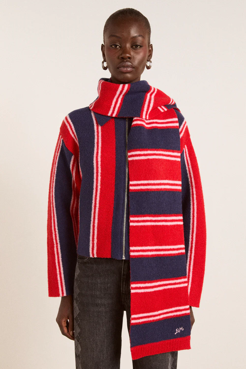 Bibi Boxy Merino Wool Reversible Cardigan - Image 6