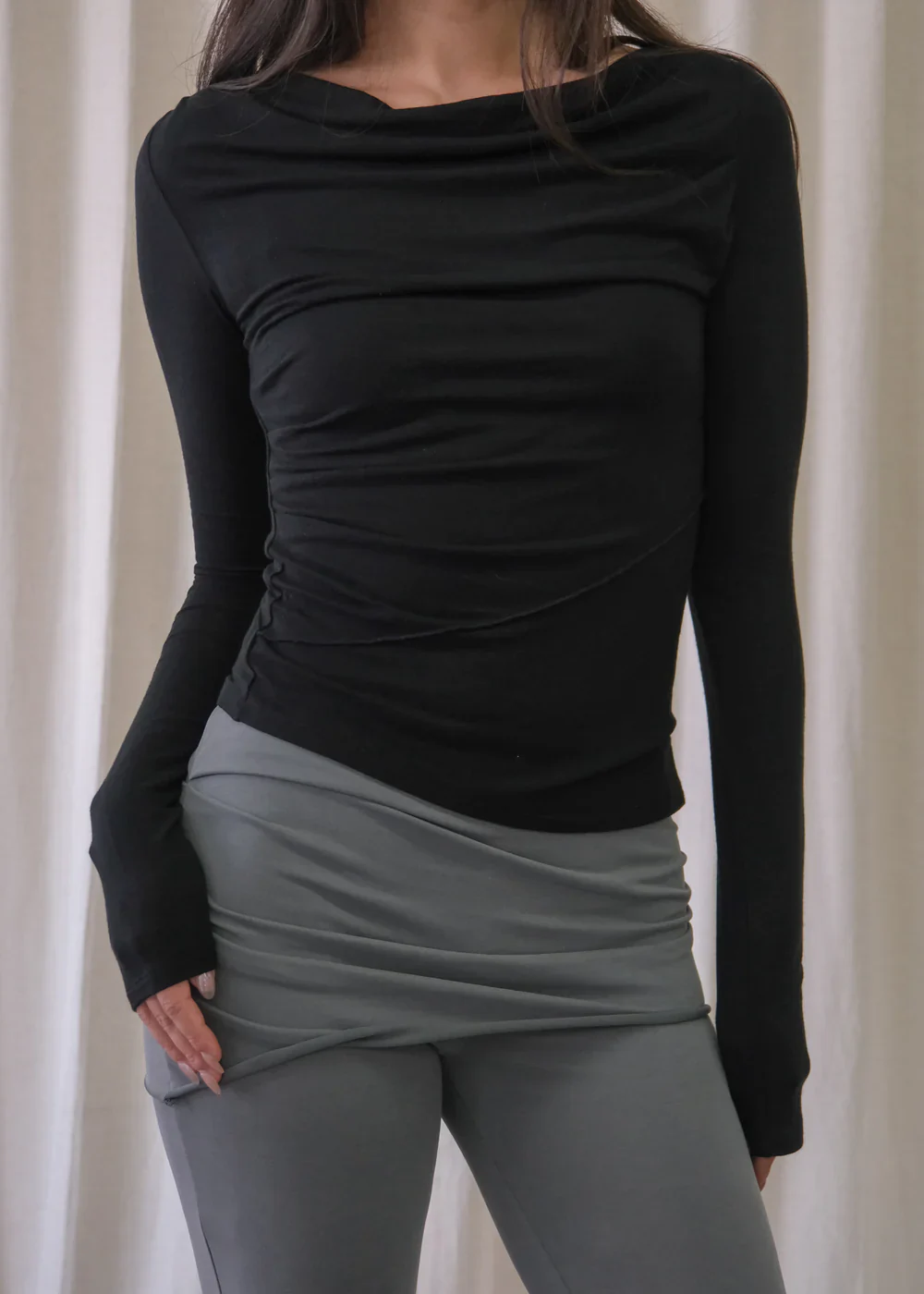 Drew Top in Black - Image 2