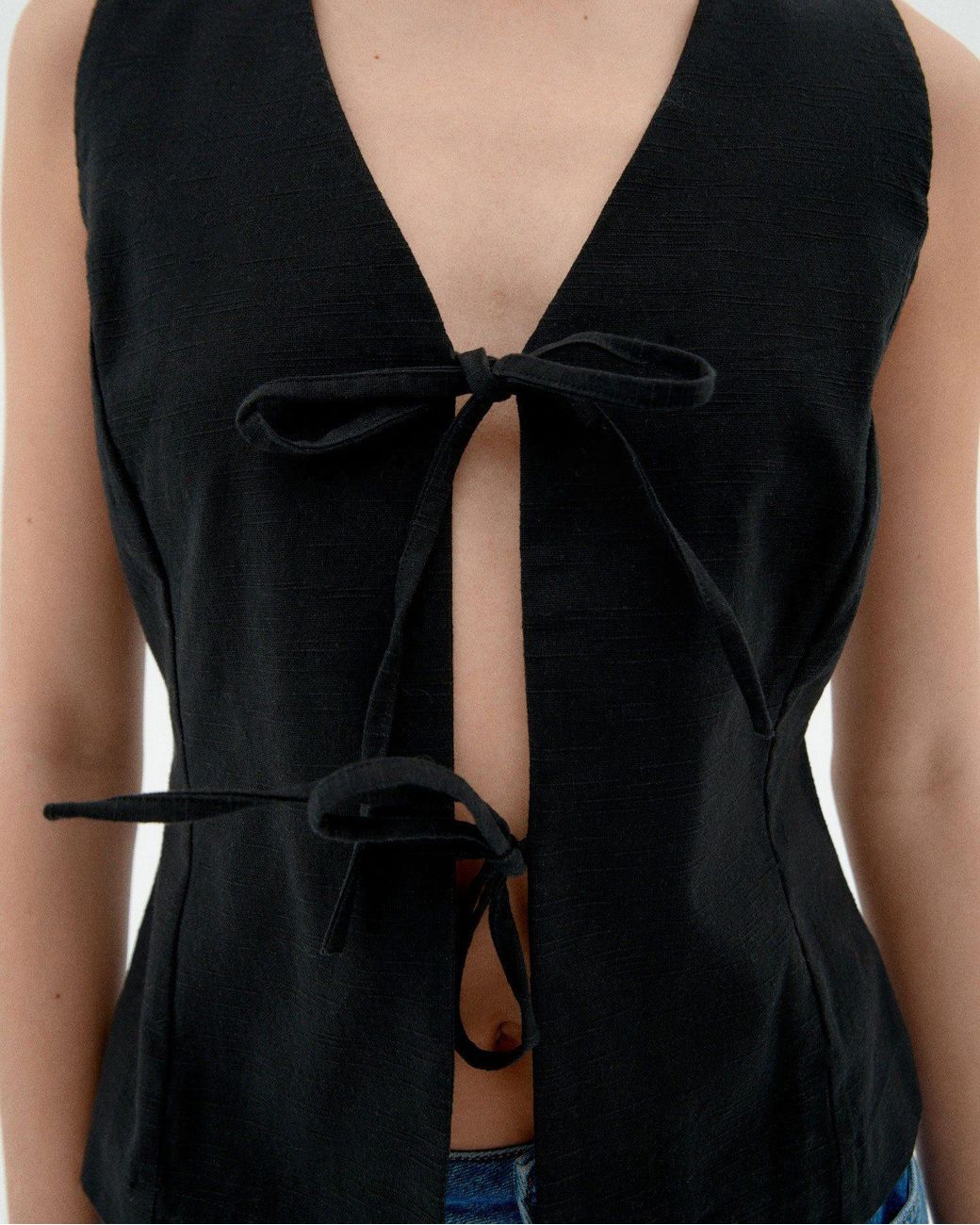 ELISE TOP IN BLACK - Image 2
