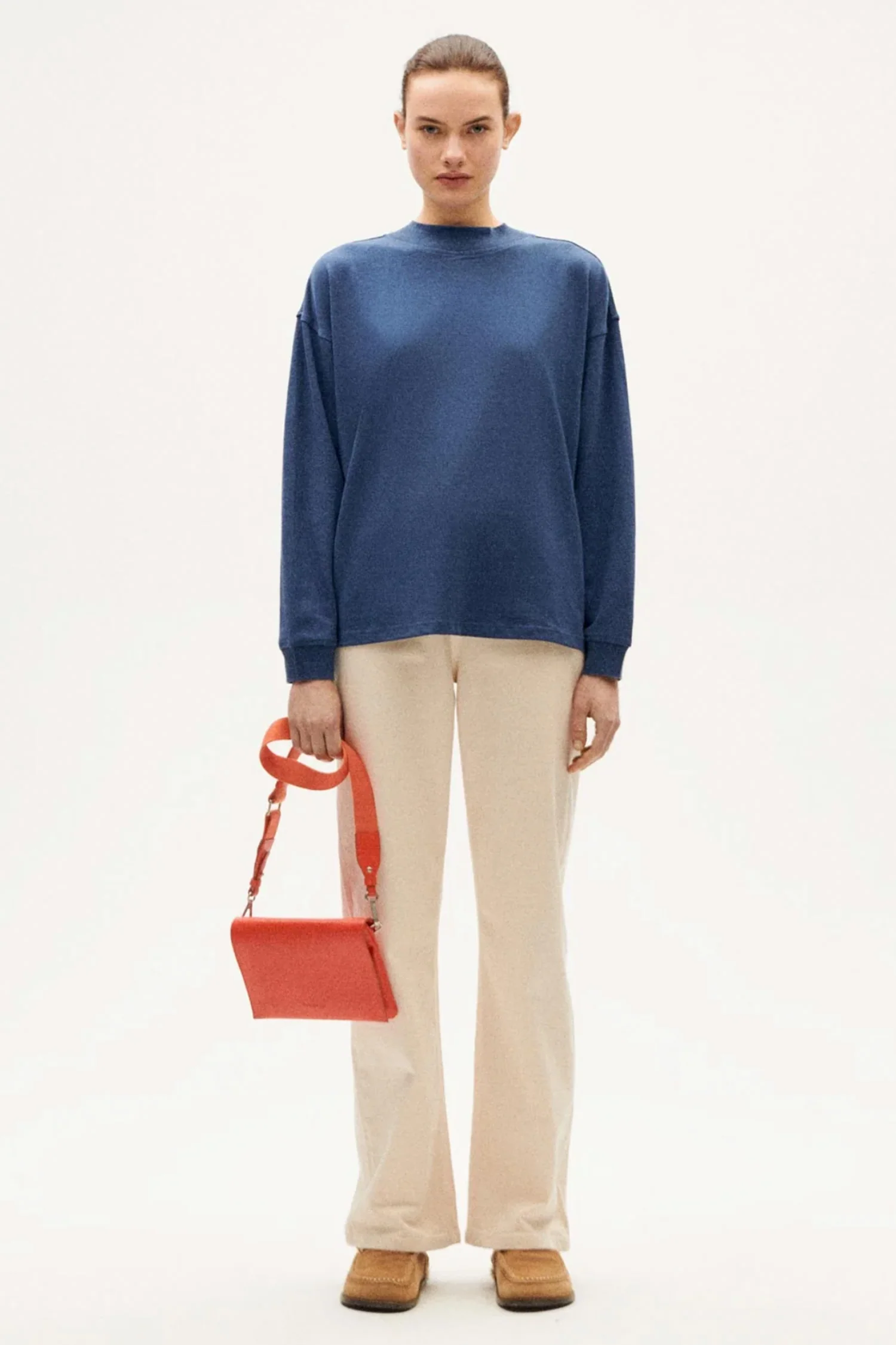 Freire Hemp Long Sleeve in Dark Heritage Blue - Image 3