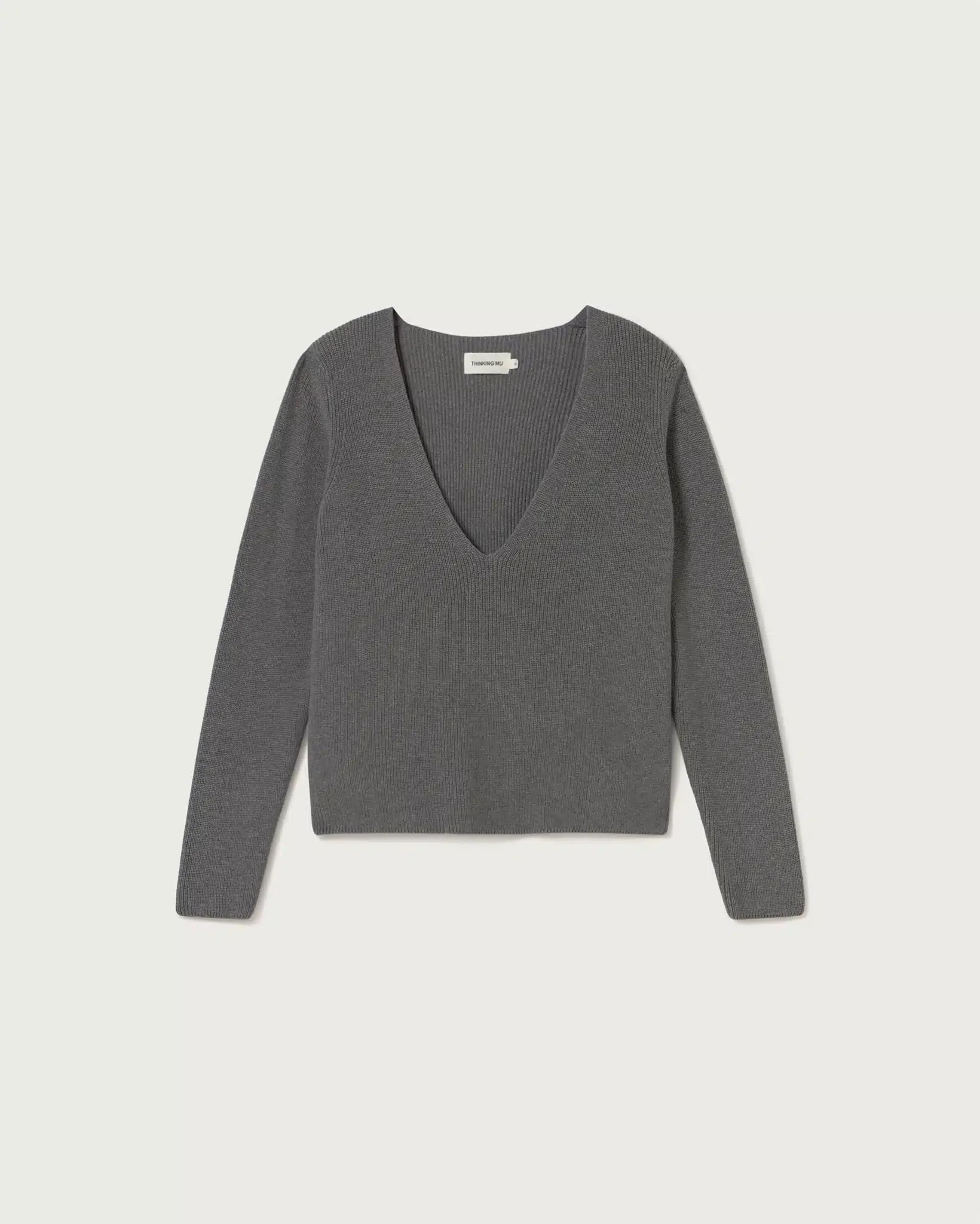 GREY MELANGE ALOMA KNITTED SWEATER