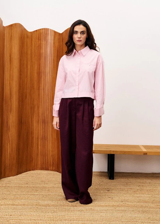 Hibiscus Pants in Bordeaux - Image 2