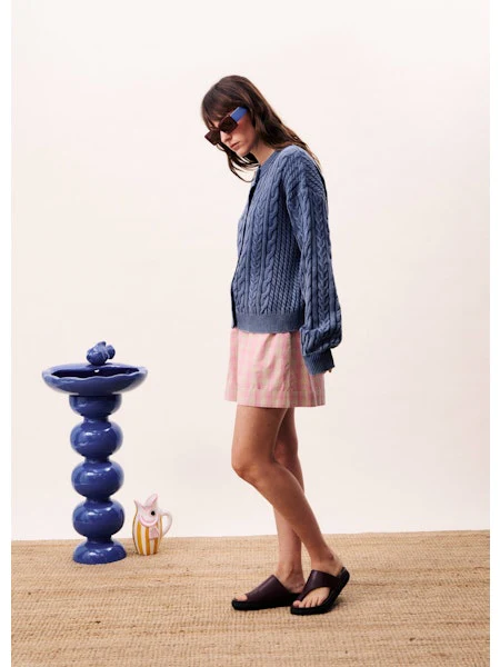 Janet Cardigan in Blue Jean - Image 3