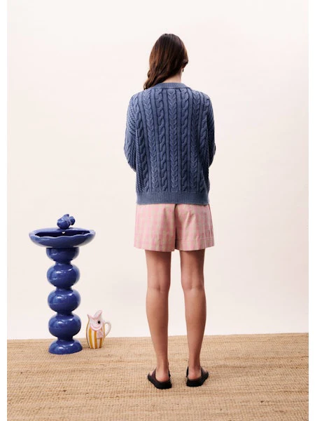 Janet Cardigan in Blue Jean - Image 4