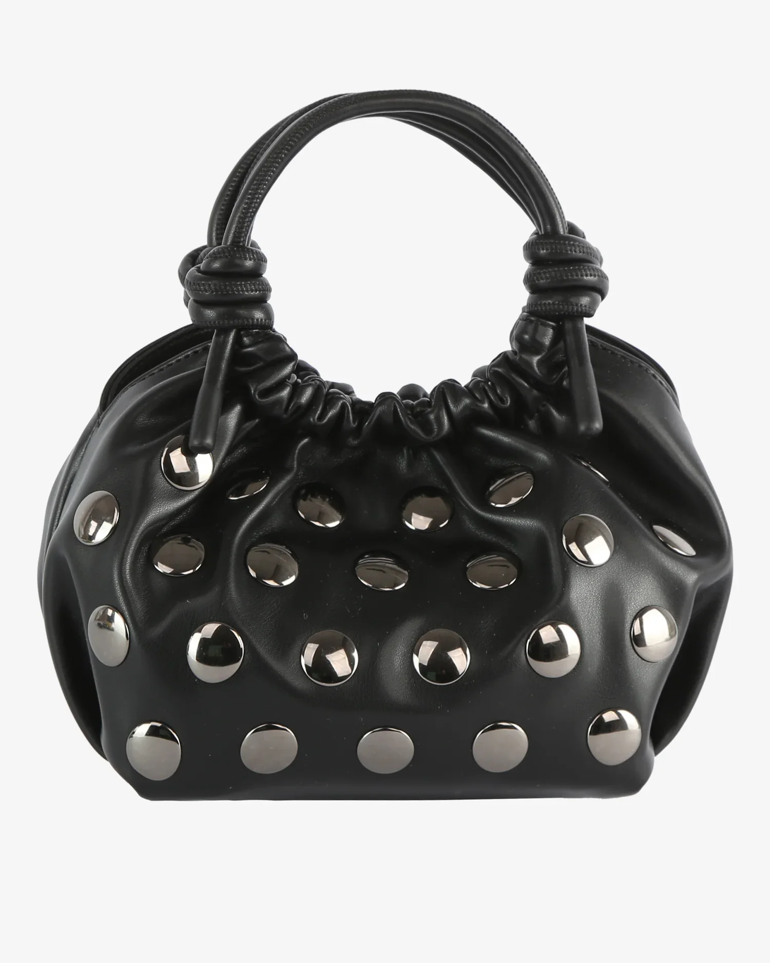 Jolly Studded Soft Structure Bag in Black - Image 4