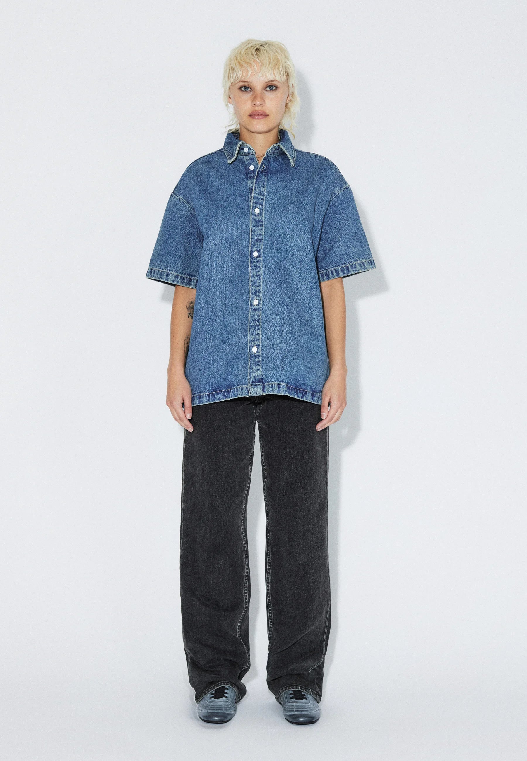 Kye Denim Shirt in Drift Sky Used
