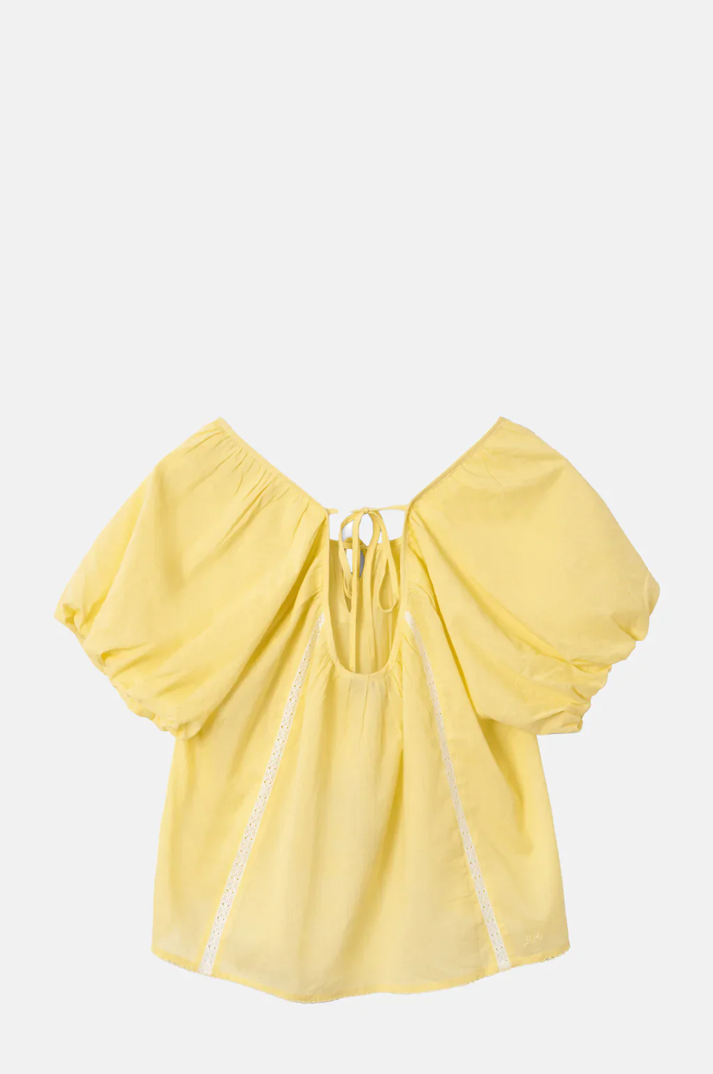 Maura Lace Trim Top in Butter - Image 2