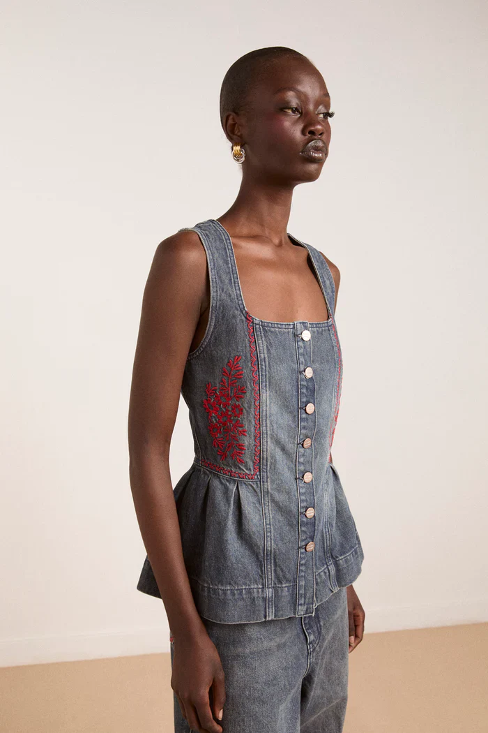 Mitzie Top in Harbour Wash - Image 2