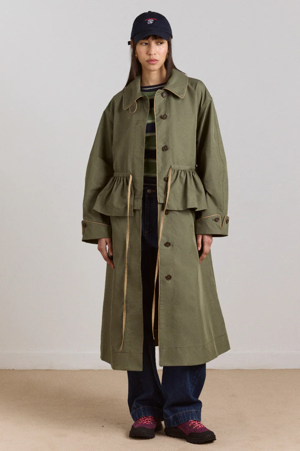 Multi-Wear Myrtle Trench In Khaki