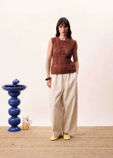 Nila Top in Maron Glace