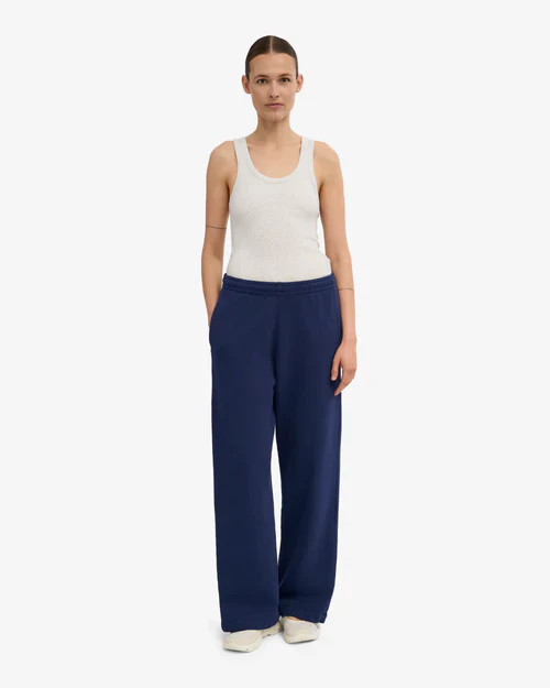 Organic Straight Leg Sweatpants in Marine Blue - Image 2