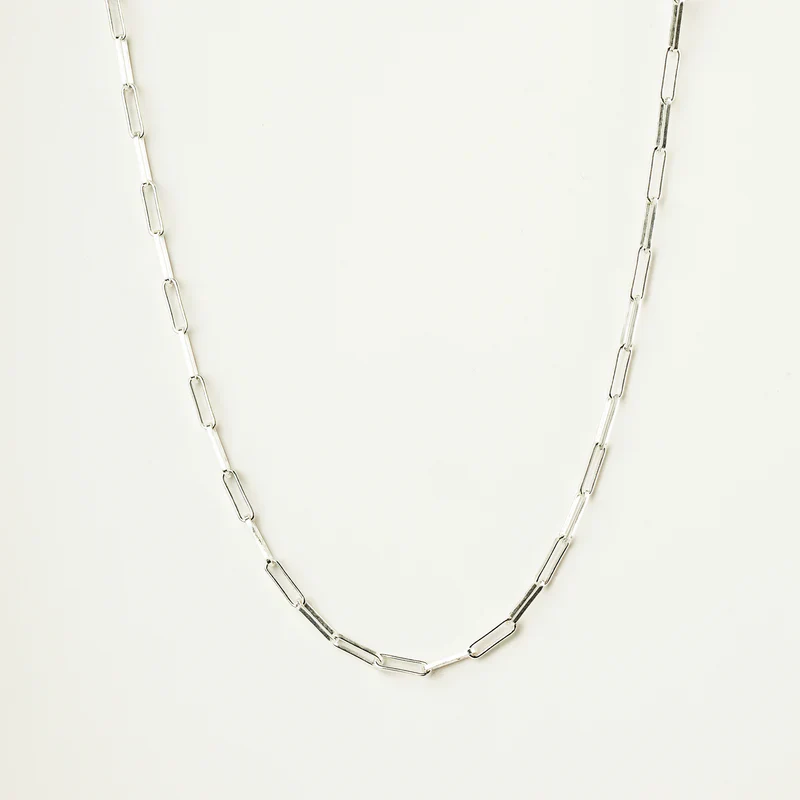 Paper Clip Chain in Silver