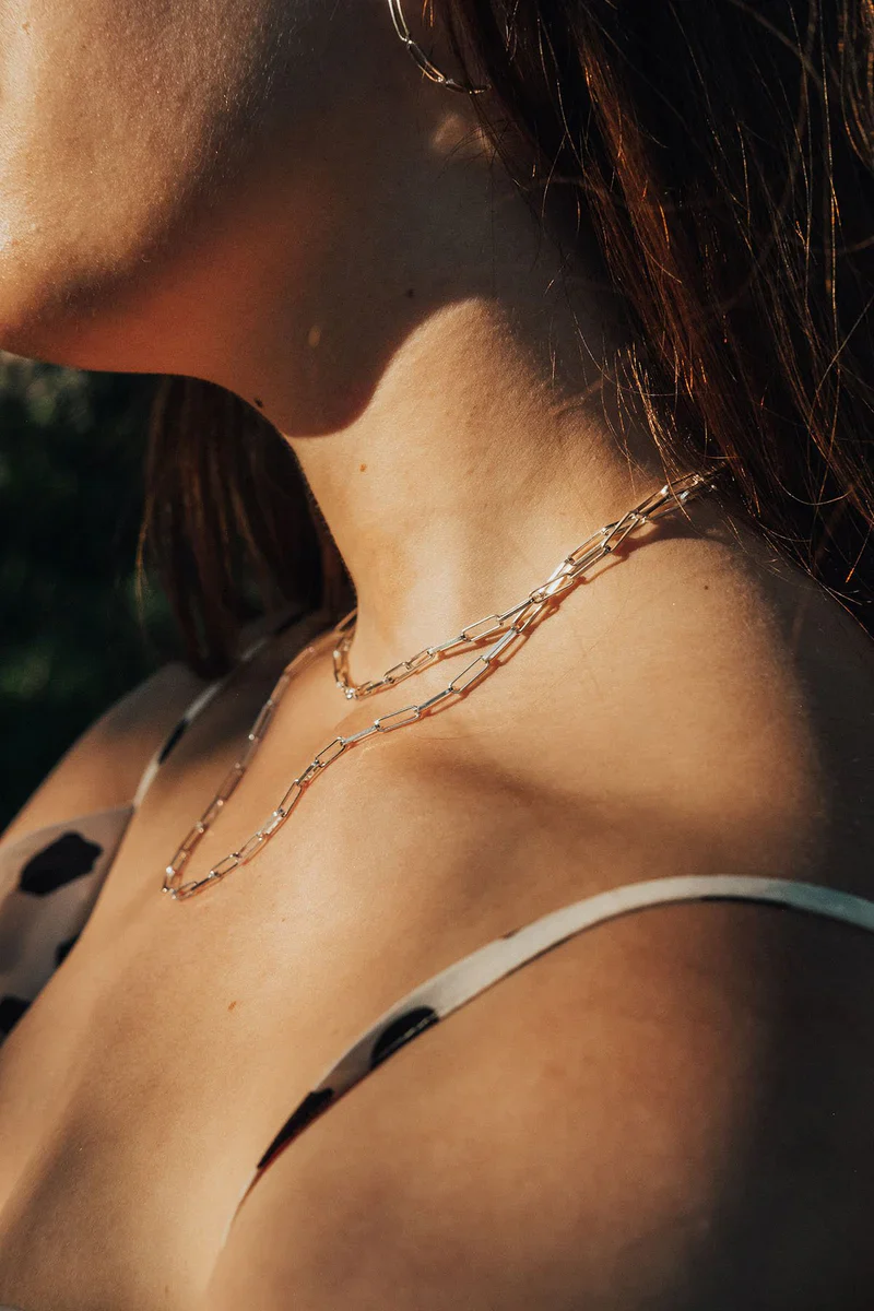 Paper Clip Chain in Silver - Image 2
