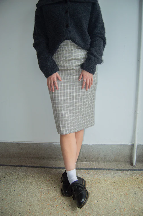 Plaid Midi Skirt