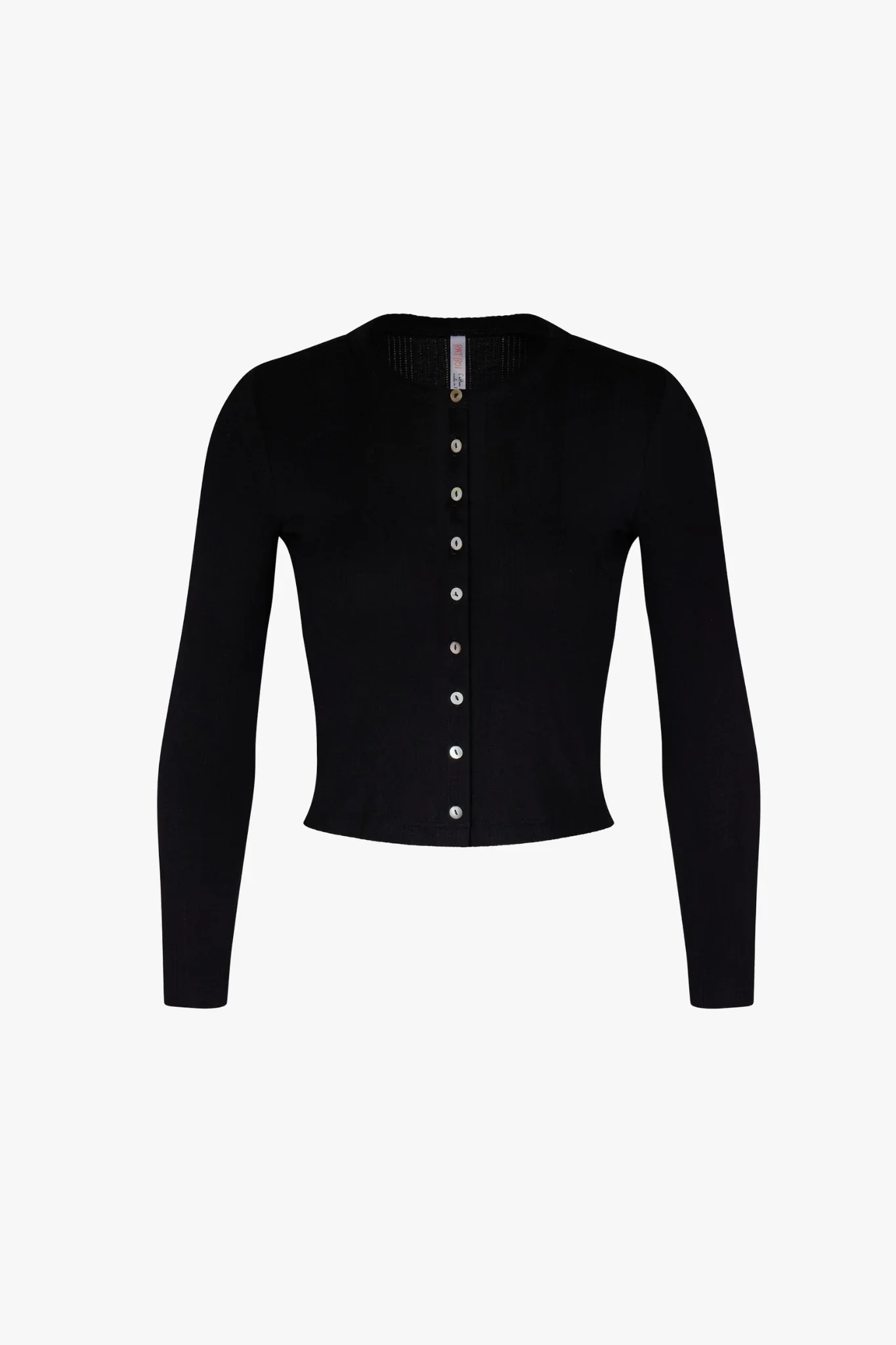 Pointelle Cardigan in Onyx