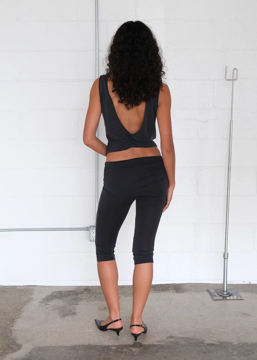 Portia Tie Top in Onyx - Image 4