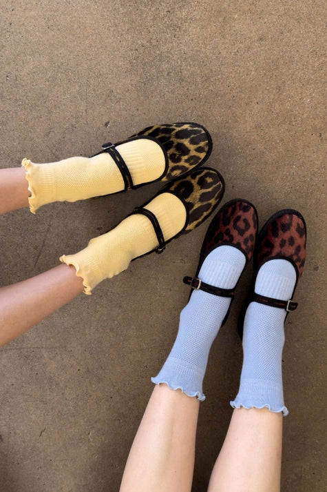 Ruffled Crew Socks in Banana Cream/Red - Image 5
