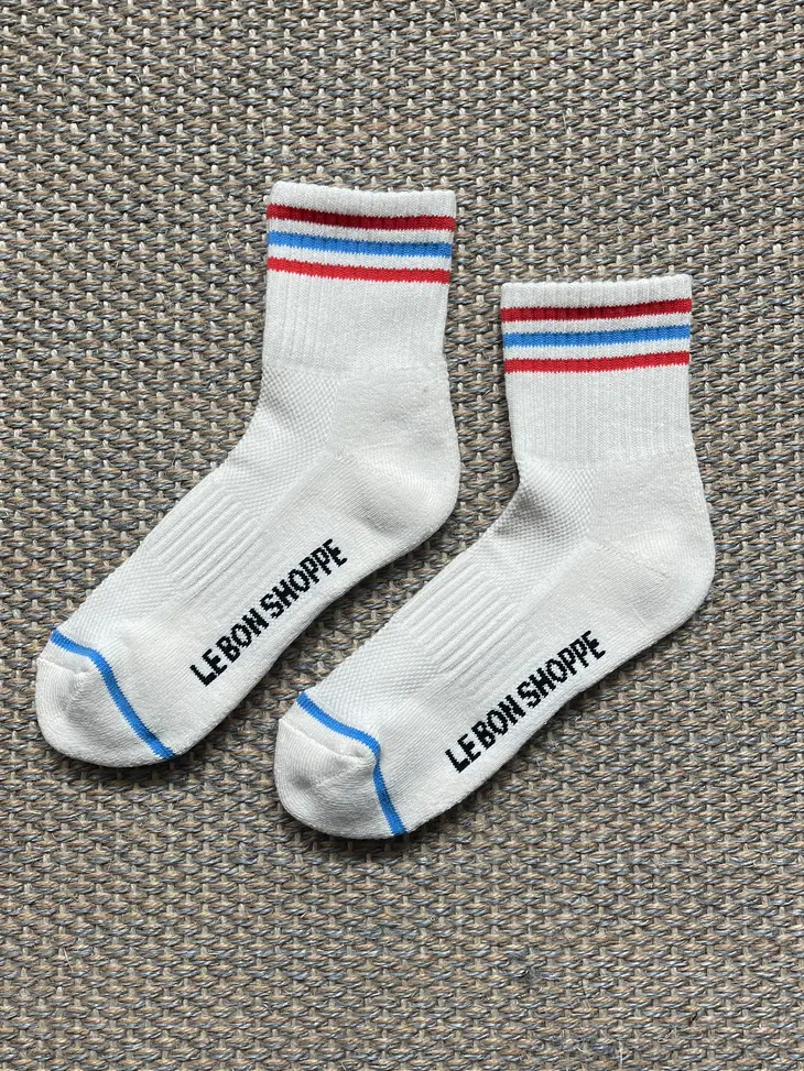 Short Striped Socks in Leche - Image 2