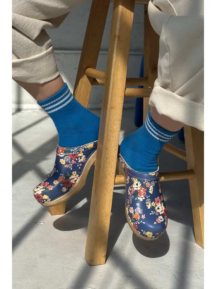 Short Striped Socks in Royal Blue - Image 4