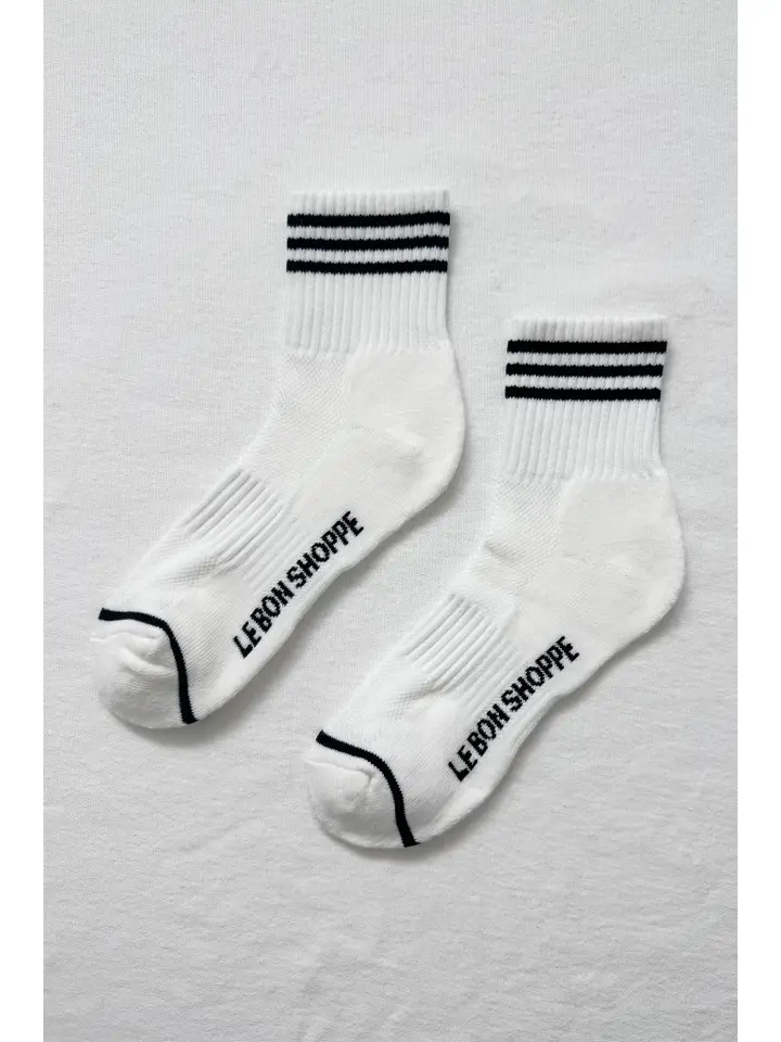 Short Striped Socks in White
