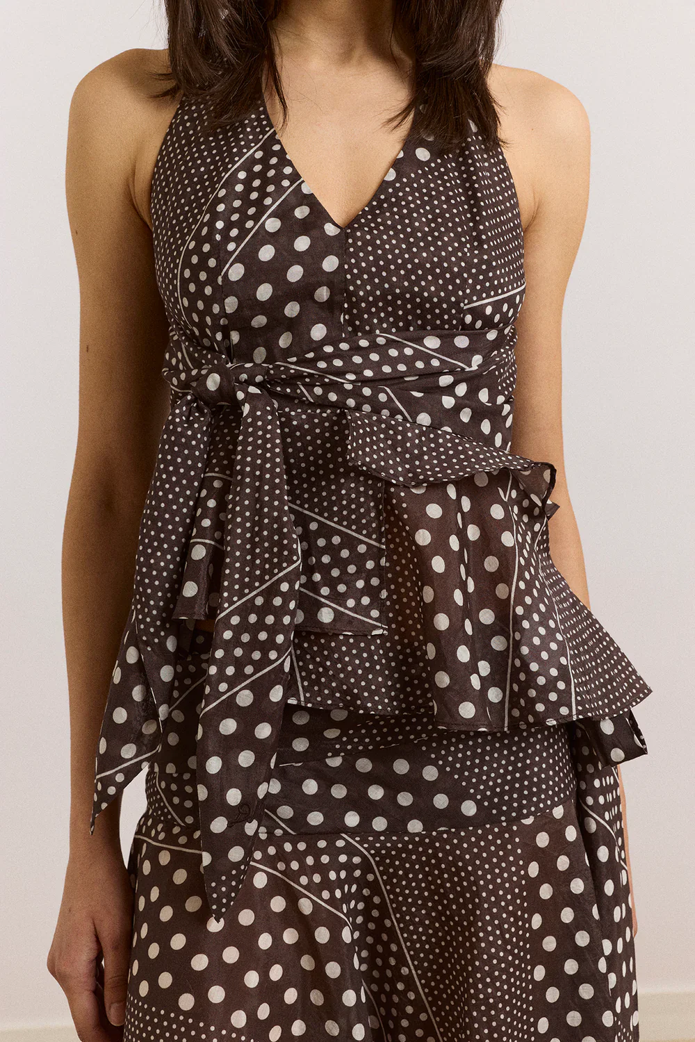 Leandra Halter Cami - Washed Black Spot - Image 3