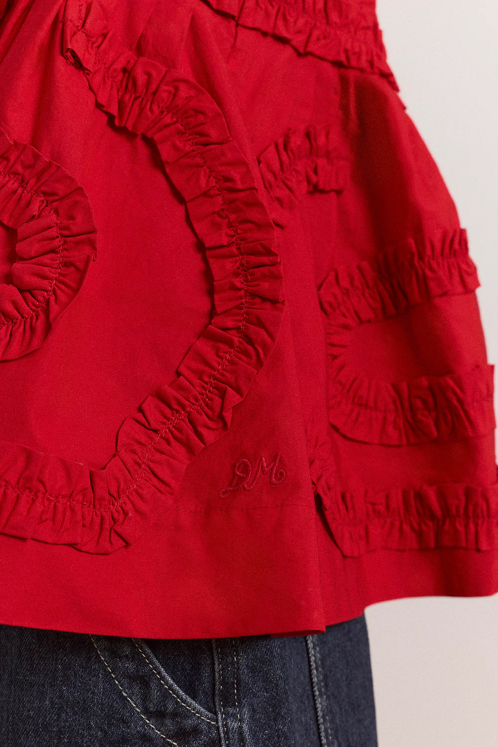 Stella Ruffle Cami - Red - Image 3