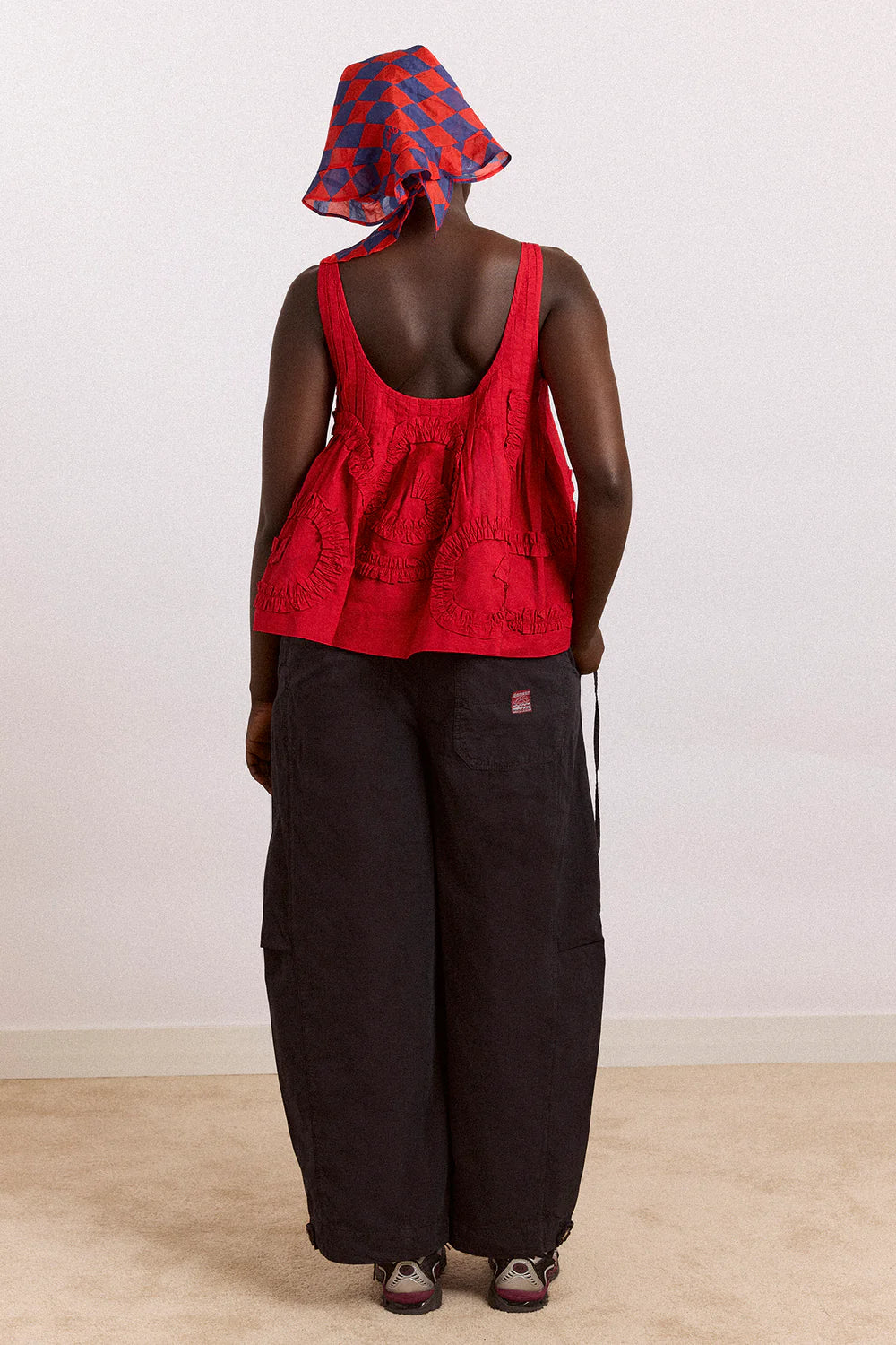 Stella Ruffle Cami - Red - Image 4