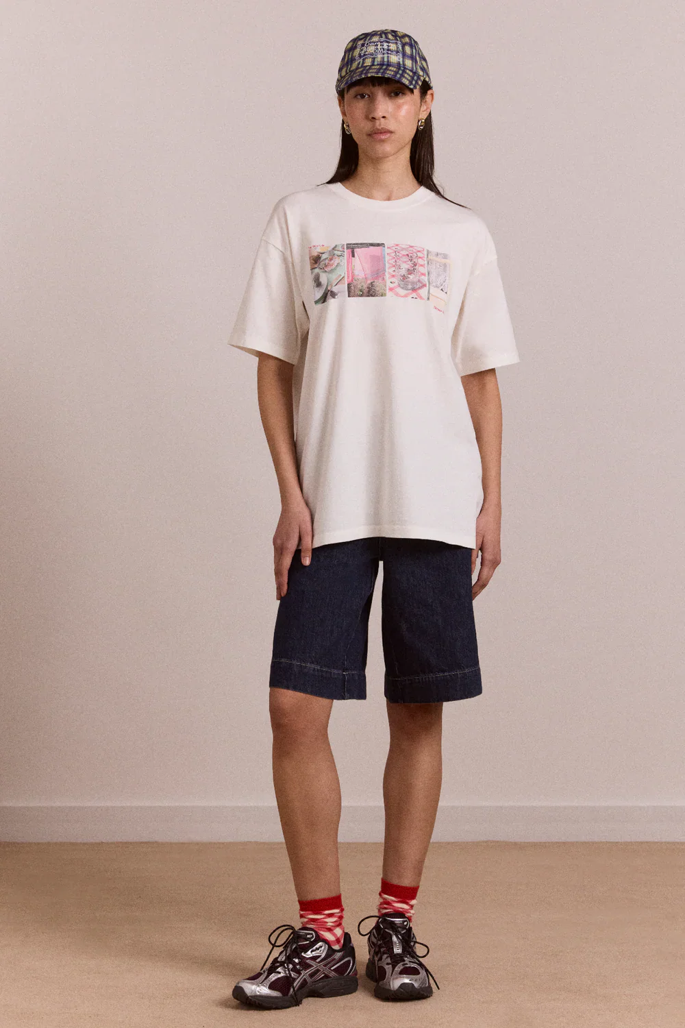 Slow Life Crossword Graphic Tee in Ecru - Image 4