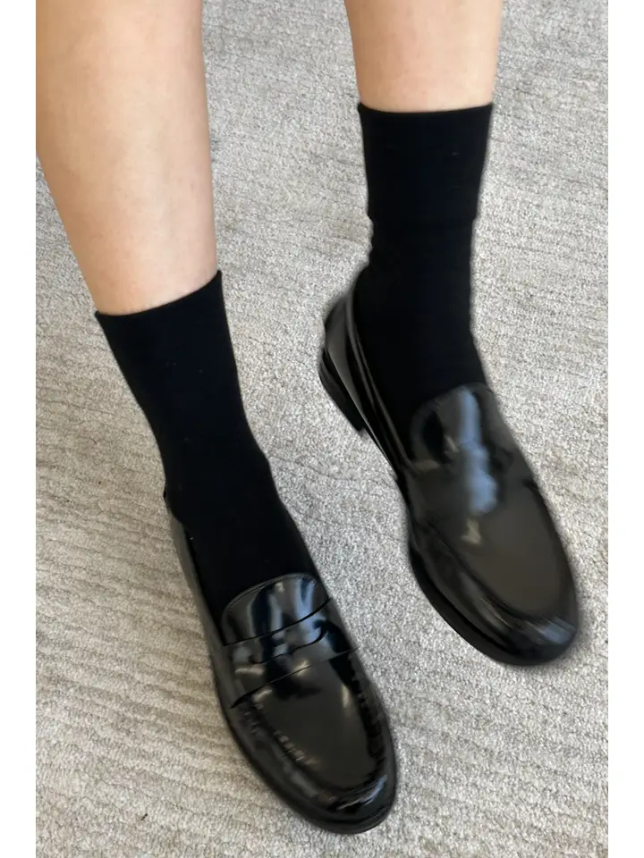 Sneaker Socks in True Black - Image 2