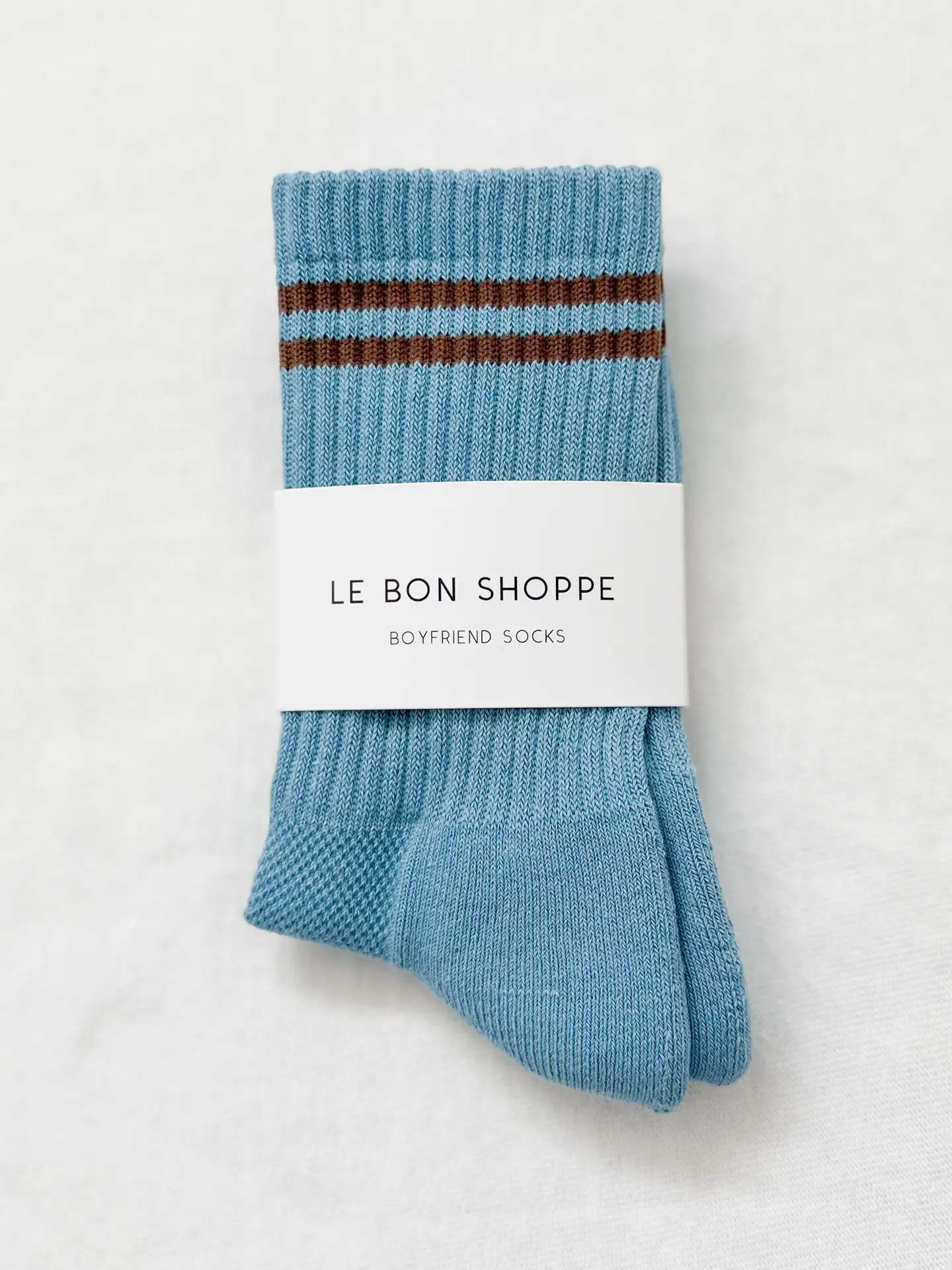 Striped Socks in Powder Blue - Image 2