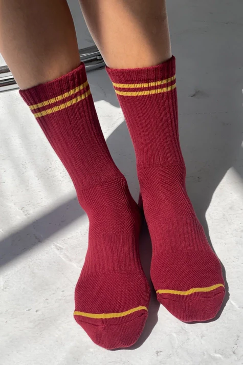 Striped Socks in Cardinal - Image 3