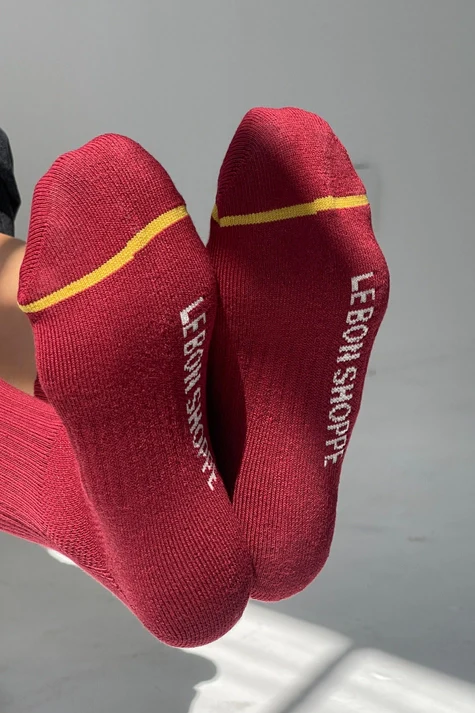 Striped Socks in Cardinal - Image 4