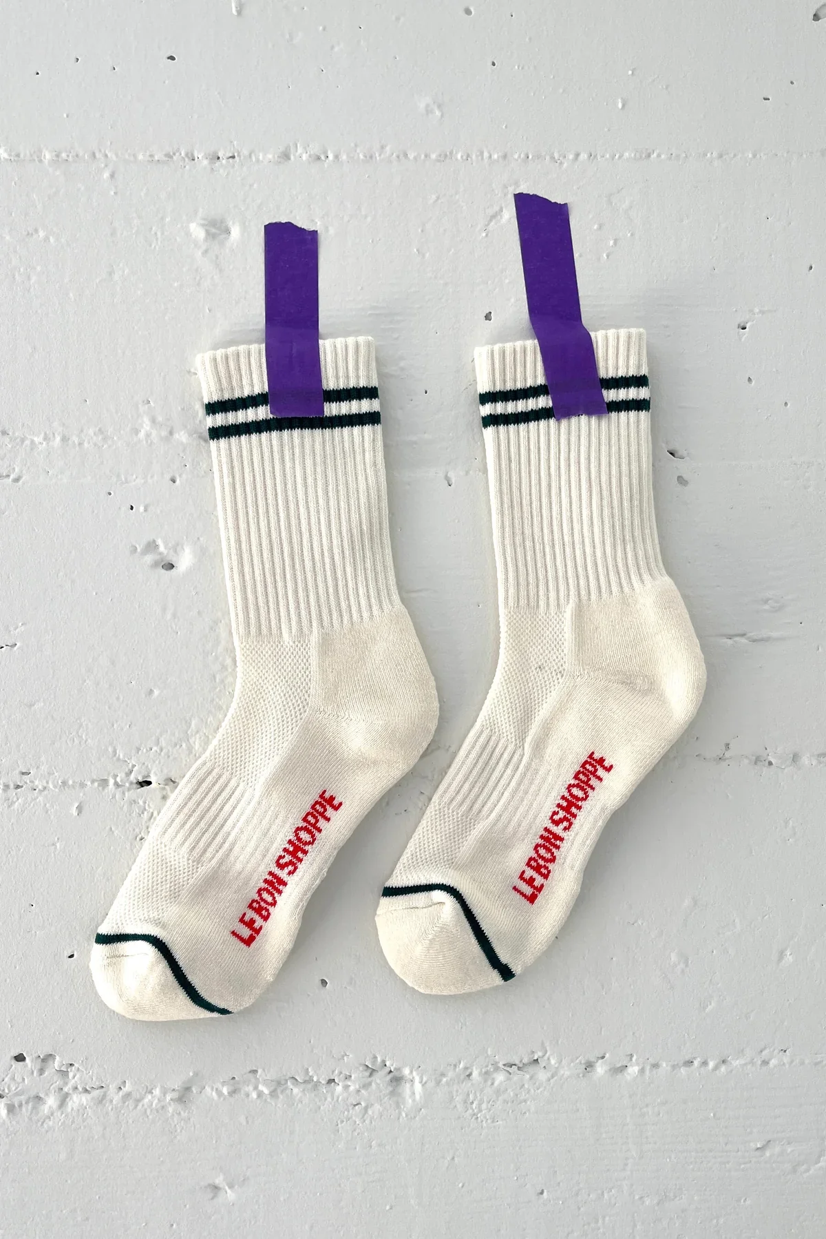 Striped Socks in Parchment