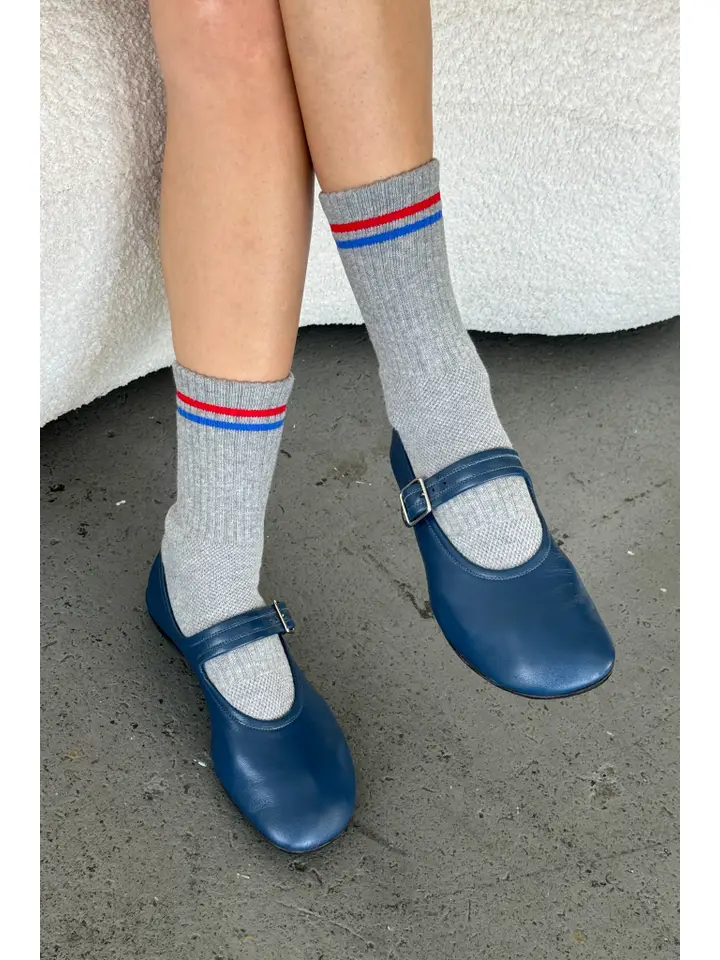 Striped Socks in True Grey - Image 2