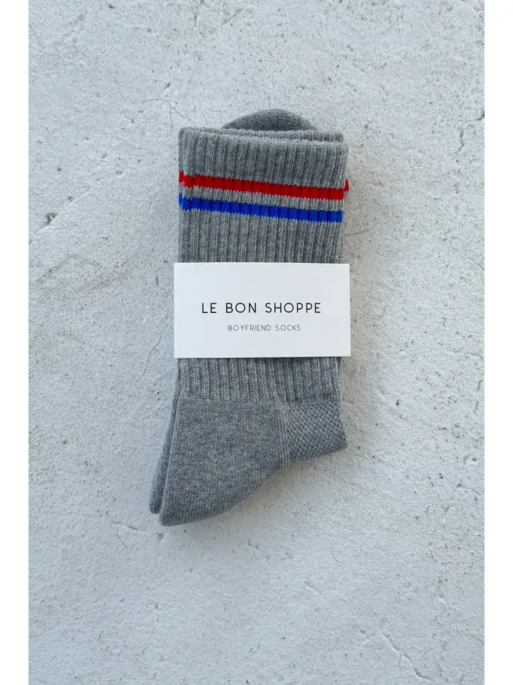 Striped Socks in True Grey - Image 3