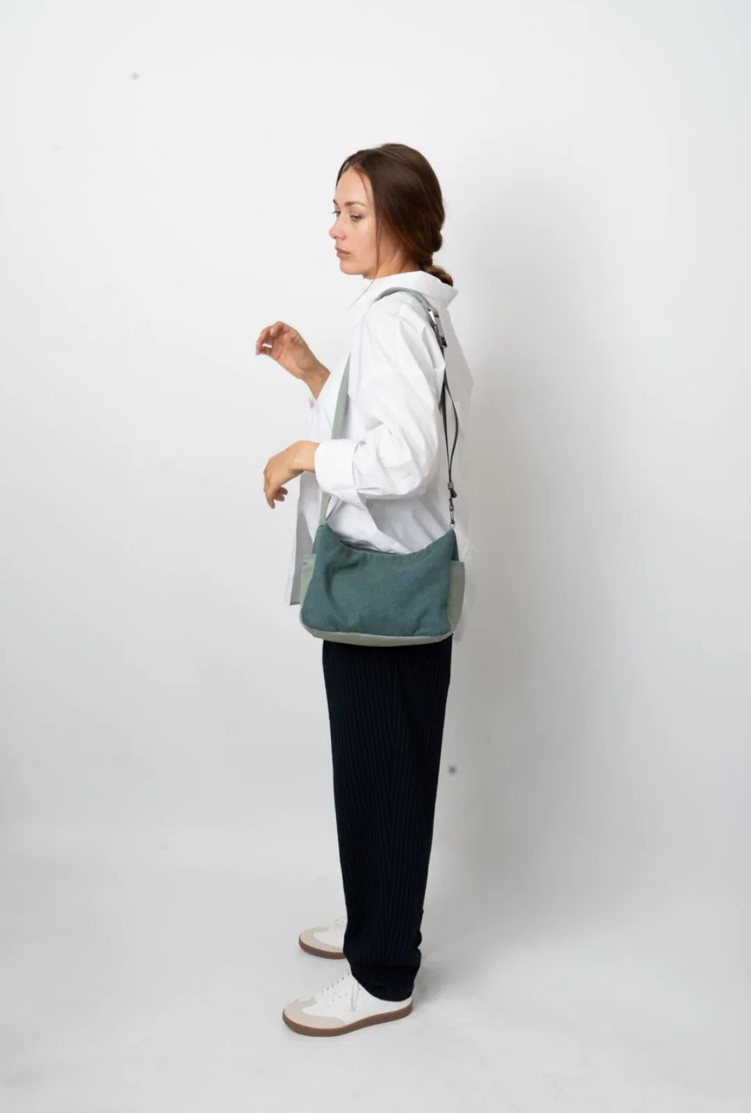 Tracy Denim Bag in Teal Tones - Image 3