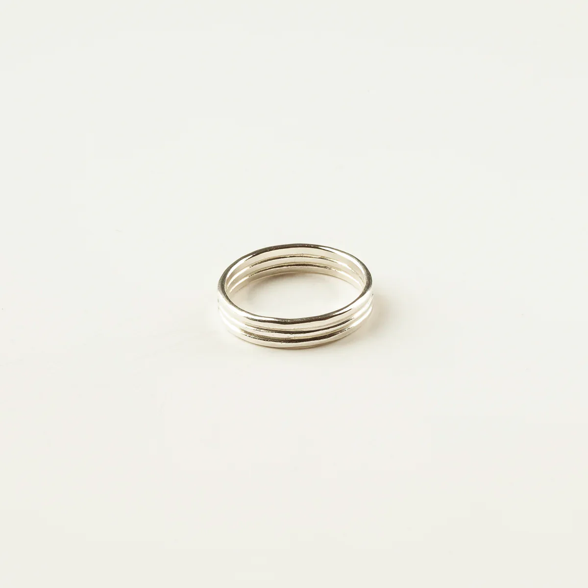 Triolet Triplet Ring in Silver