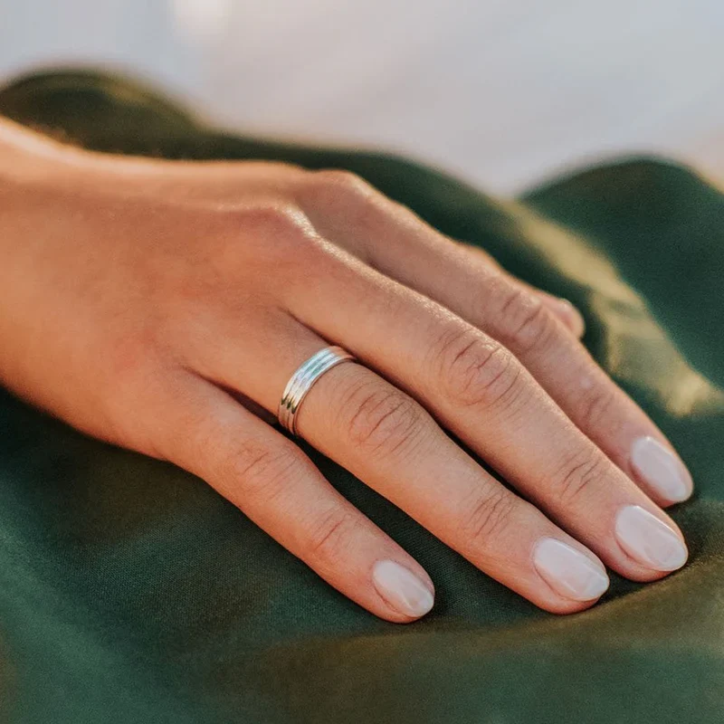 Triolet Triplet Ring in Silver - Image 2