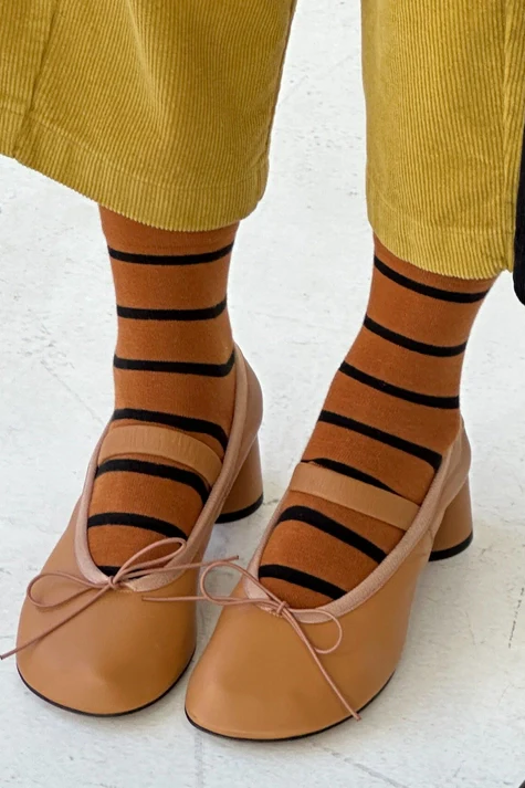 Wally Socks in Camel - Image 2