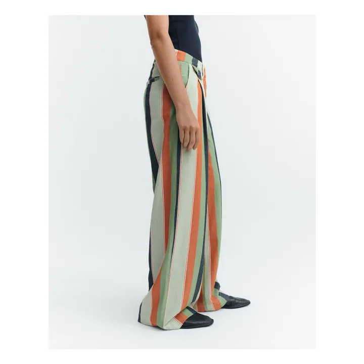 Wide Leg Low Rise Pat Pants in Stripe - Image 3