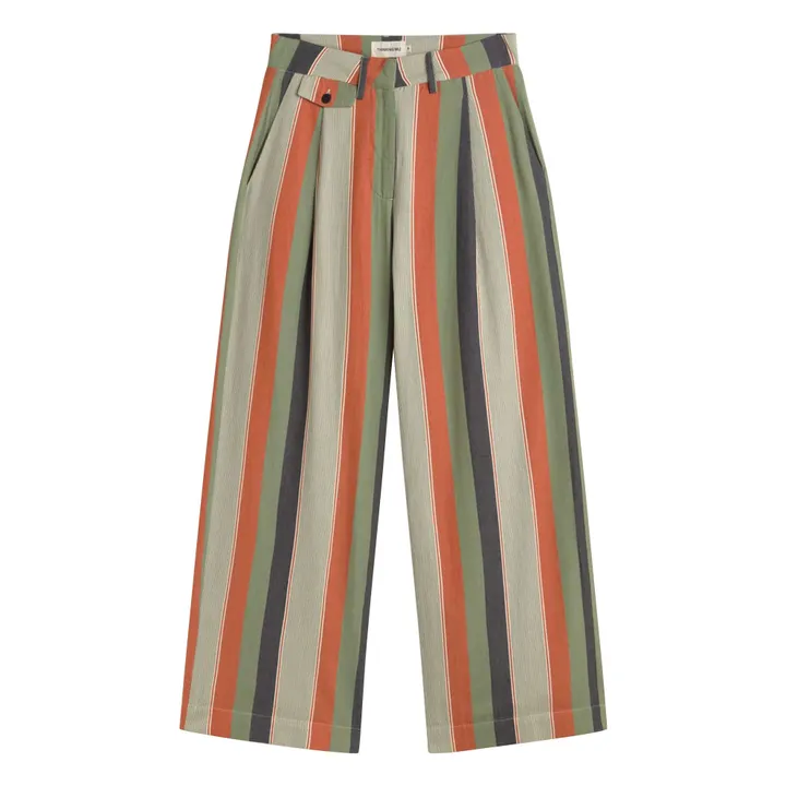Wide Leg Low Rise Pat Pants in Stripe - Image 5
