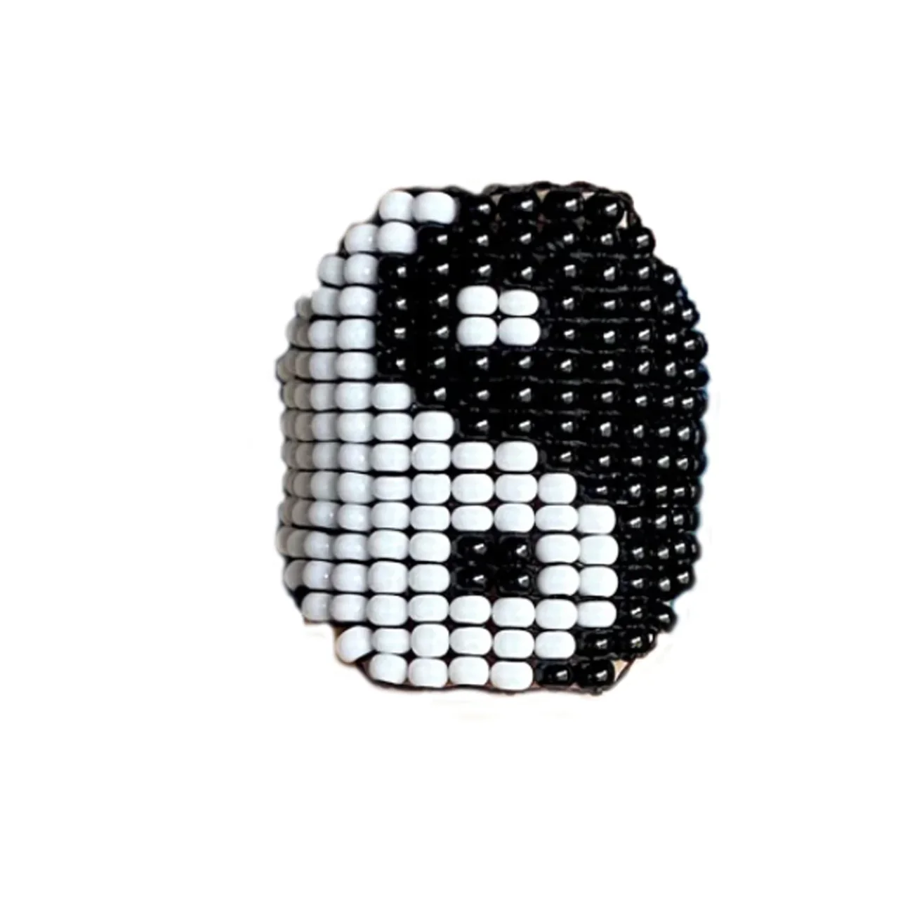 Yin Yang Beaded Ring